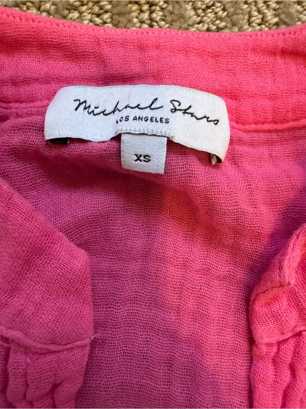 Michael Stars Daisy gauze dress pink size xs - Picture 3 of 10